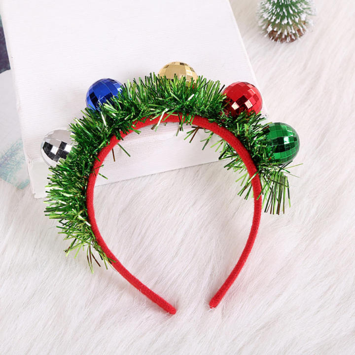 Festive Party Supplies Atmosphere Party Headband Christmas Hair Accessories Colorful Ball Hairband Party Headband