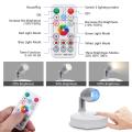 Elfeland LED Spot Lights for Ceiling, Wireless Ceiling Light Batteries Powered Under Cupboard Kitchen Lights Dimmable Wardrobe Light Rotatable Cabinet Lights with Remote Control Ideal for Indoor 2 Pack. 