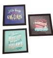 Photo Frame Set of 2 Wall Hanging Frames Motivational Quote Picture Frames Inspirational Photo frame 8 * 8 inches. 
