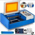 Laser Engraving Machine 40w CO2 Laser Engraver 12x8Inch K40 Laser Cutter USB Port LCD Display with Rotate Wheels(40W 300x200mm). 