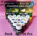 Pack Of 6pcs Colour Chem Crystalline Glass Colour 20ml Per Bottle For Jewellery, Gems, Metal, Wood Etc. 