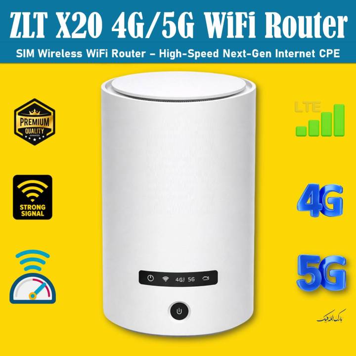 ZLT X20 4G + 5G SIM WiFi Router | High-Speed Next-Generation Wireless ...