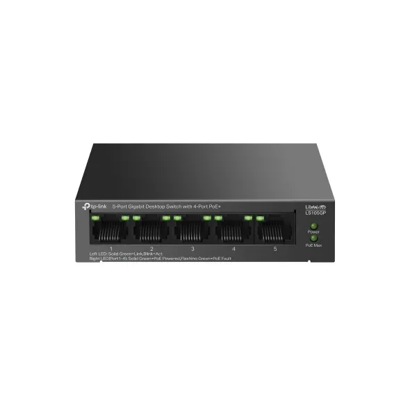TP-Link%20Network%20Gigabit%20Desktop%20Switch%20LS105GP%205-Port%20Gigabit%20Desktop%20Switch%20with%204-Port%20PoE+%20-%2018%20Months%20Brand%20Warranty%20-%20Image%206