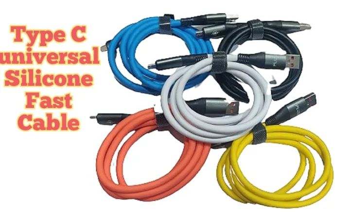 Universal 120W Liquid Silicon Fast Charging Data Cables Type-C/ USB 6mm ...