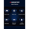 Monster Airmars XKT01 True Wireless Bluetooth Earbuds GAMING bluetooth 5.2 Ultra Low Latency 100% Original True Wireless Bluetooth Earphones With Noise Cancellation microphone | monster Earbuds | Gaming earbuds | Gaming | airpords | Monster earbuds |. 