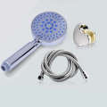 A minimalist bathroom with five adjustable a handheld showerhead set, showerheads, and shower heads. 