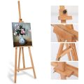 Premium Artist Wooden Easel Stand 5 FEET (150 cm) with Angle and Height Adjustment for Canvas Painting Display. 