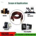 Audio Cable Dual 1/4" Jack 6.35mm to Dual RCA Phono Male for Mixer Amplifier. 