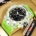 Sanda Military Industry Quality Trend Waterproof and Anti drop Multifunctional Outdoor Sports Watch SD6126-11. 