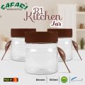 Durable Clear Plastic Food Storage Containers - Safari Mini Container 3 Set + 3 Spoons | Screw Lids | Kitchen Cabinet Pantry Containers for Spices, Herbs, Coffee, Tea | R1 Kitchen Jar 550ml. 