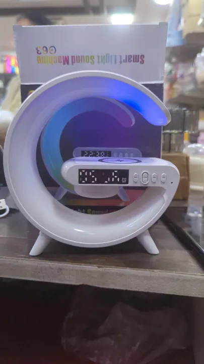 LED Desk Lamp Wireless Charging Bluetooth Speaker, RGB Mood Light ...