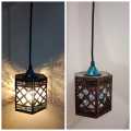 Wooden Pendent Hanging Lamp/ Hanging Light. Light up Your Space with Style! 6" inches Length. 