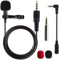 Clip on Microphone, Gyvazla 3.5mm Lavalier Lapel Omnidirectional Condenser Microphone for Phone & Android Smartphones or any other mobile device. 