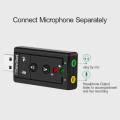 USB2.0 USB Sound Card Adaptor with 3.5mm Jacks Mic/Headphone. 