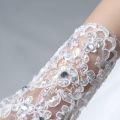 【HOT】 Girls Princess Gloves Girls Dress Glove Lace Diamond Performance Photography Costume Wedding Accessories For Kids Birthday Gift. 