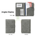 RFID Card Case Matte Antique PU Wallet Anti-Th eft Brush Passp ort Holder Multi-Function Certifica te Business Wallets Co in Bag Zipper Multi-Card Position ID Credit Cards Holders. 