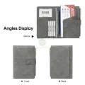RFID Card Case Matte Antique PU Wallet Anti-Th eft Brush Passp ort Holder Multi-Function Certifica te Business Wallets Co in Bag Zipper Multi-Card Position ID Credit Cards Holders. 
