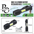 Pocket size torch light - Mini LED Micro USB Charging with Cable and Case - Powerful torch COB Small Rechargeable - Swat Rechargeable Hand Lamp -Mini Flashlight Built In Battery Zoom Torch -  Adjustable Outdoor Waterproof emergency Pocket Light. 