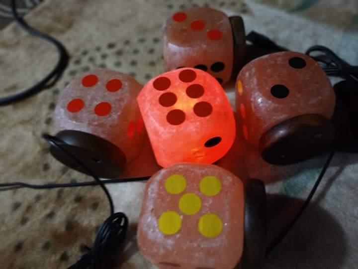 Ludo Dice Shaped Natural Himalayan Salt Lamp