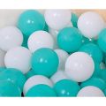 40 White & Sea Green Balloons Pack For Room Decoration. 