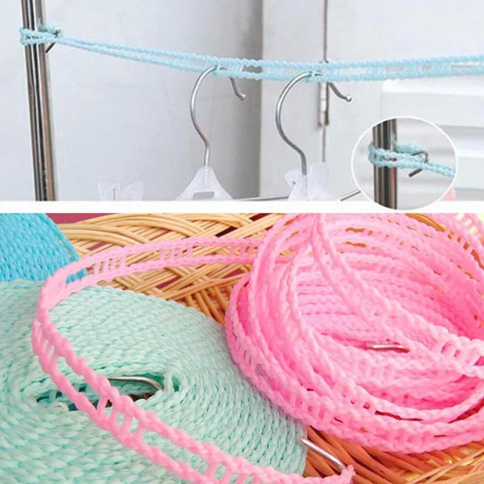 Clothes Hanging Rope Laundry Clothesline Nylon 5M Fence Type