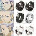 Anime Tokyo Revengers Earrings Takashi Mitsuya Cartoon Character Stainless Steel Hoop Earrings Jewelry Cosplay Props For Fans. 