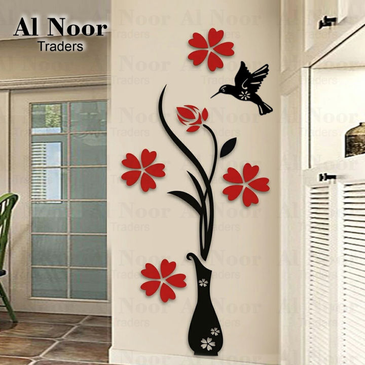 Flower Vase Wooden Wall Art For Room Hall Decorating I Wooden Wall Art I Room Decorating Wall Art I Wall Art Designs I New Wall Art For Office