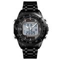 Men Solar Power Luminous Dual Display Digital Analog Sport Wrist Watch. 