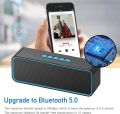 Sonkir Portable Bluetooth Speaker, Bluetooth 5.0 Wireless Speaker with 3D Stereo Hi-Fi Bass, Built-in 1500 mAh Battery, 12H Playtime (Blue). 