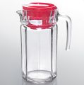 Carol Transparent Glass Jug, Glass Pitcher, with perfect unbreakable packing, for juice and Drinks 1.5 ml, 1.5 Liters capacity with red plastic lid. 