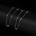 Lucky Eye Blue Turkish Evil Eye Bead Anklet Gold Silver Color Foot Chain Ankle Bracelet Adjustable for Women Girls Jewelry BE25. 