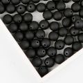 6-16mm Matte Black Acrylic Pearl Round Beads Imitation Pearl Beads for Jewelry Making. 