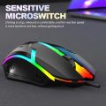 RGB Gaming Keyboard & Gaming Mouse & Mousepad - 7 Colour Wired RGB Mouse and Keyboard Set - USB Wired Pack For PC & Laptop - Black. 