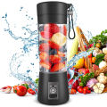 6 Blades Portable Juicer Blender USB Rechargeable - Mini Electric Smoothie Maker & Personal Fruit Mixer Machine | 380ml Travel Friendly Juicer Bottle | High Speed Food Grade Blender. 