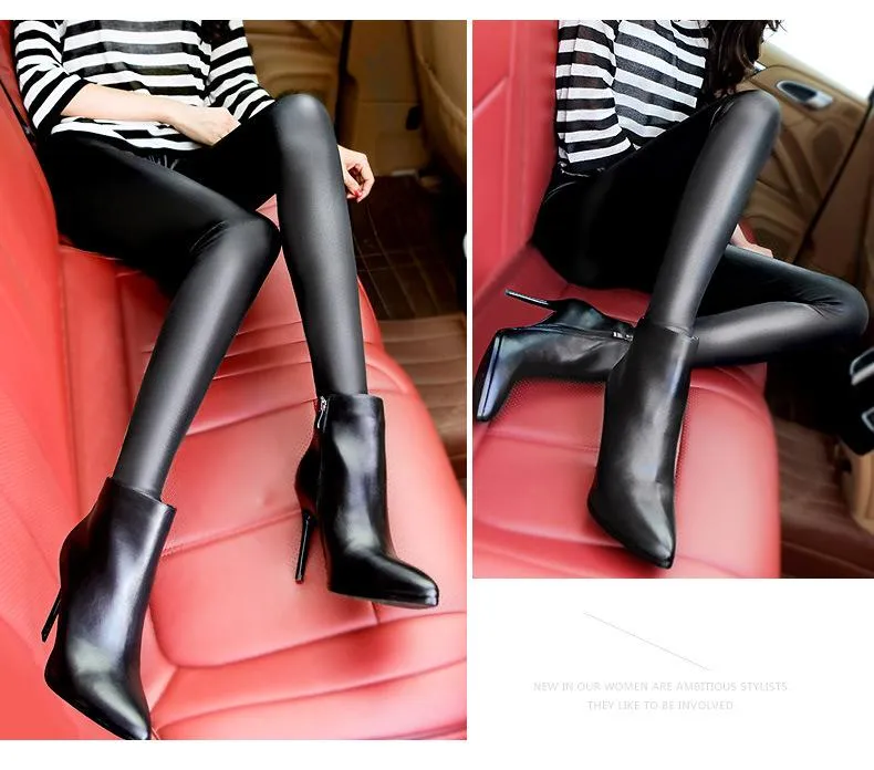 Lined leather leggings hotsell