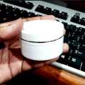 Cosmetic Cream Empty  White Container with 12 Sticker Label of your Design for Top Lid. 