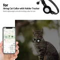 Cat Collar, for Apple Air Tag Cat Collar, in 3/8Inch Width Black. 