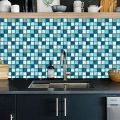 Techmanistan Pack Of 10 - Mosaic Tile Stickers Wall Stickers, Self Adhesive Wall Stickers, 3D Waterproof Brick Pattern Wall Tile Stickers - 10cm x 10cm. 