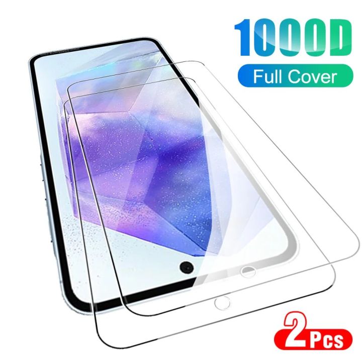 For Samsung Galaxy A55 5G 2Pcs Full Coverage Tempered Film for Galaxy a55 Samsung A55 2024 Screen Protector Glass Protector