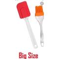 Best Quality Large Silicone Spatula and Brush Set - Multi color. 
