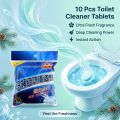 10 Pcs Toilet Cleaner Tablets Powerful WC Cleaning Fresh Fragrance Easy To Use. 