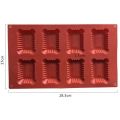 Rectangle Shape Silicone Mold 8 Cavity. 