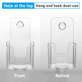 Acrylic Brochure Holder Slant Back Design, Clear Display Stand, Plastic Table Stand Sign Holder 2 Pack Durable Easy to Use. 