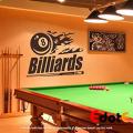 Size : 24" X 12" inches - Pool lover snooker club room wall sticker Interior, Club, Boys, Girl, Room, Decoration, decal for Billiards. 