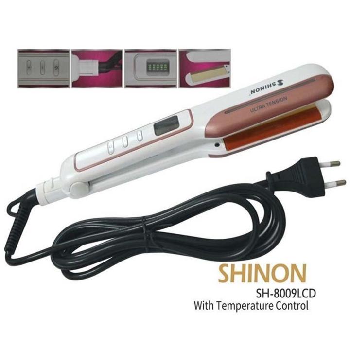 Shinon SH-8009 Multifunction LCD Hair Straightener With 5 Level Display ...