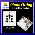 6in1 Universal Multi Plug Socket for Piano Fitting Multi Socket for Switch Board High Quality. 