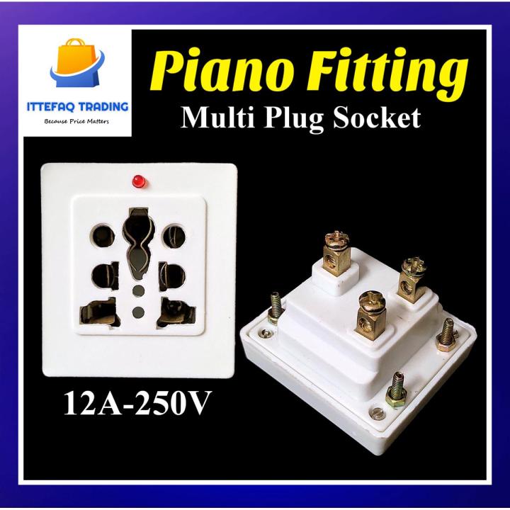 6in1 Universal Multi Plug Socket for Piano Fitting Multi Socket for Switch Board High Quality