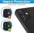 Camera Lens Protector for iPhone 11, [Anti-Scratch] Premium Tempered Glass Film Aluminum Alloy Lens Ring Cover, Black Covered Edge (2 Pack). 
