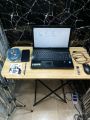 Dining table study table table for dining room laptop table made of wooden marble texture elegant table. 
