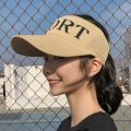 Hat Female Summer Sun Hat Korean Style Student Letters Peaked Cap Outdoor Sports Big Brim Air Top Sun-Proof Baseball Cap. 